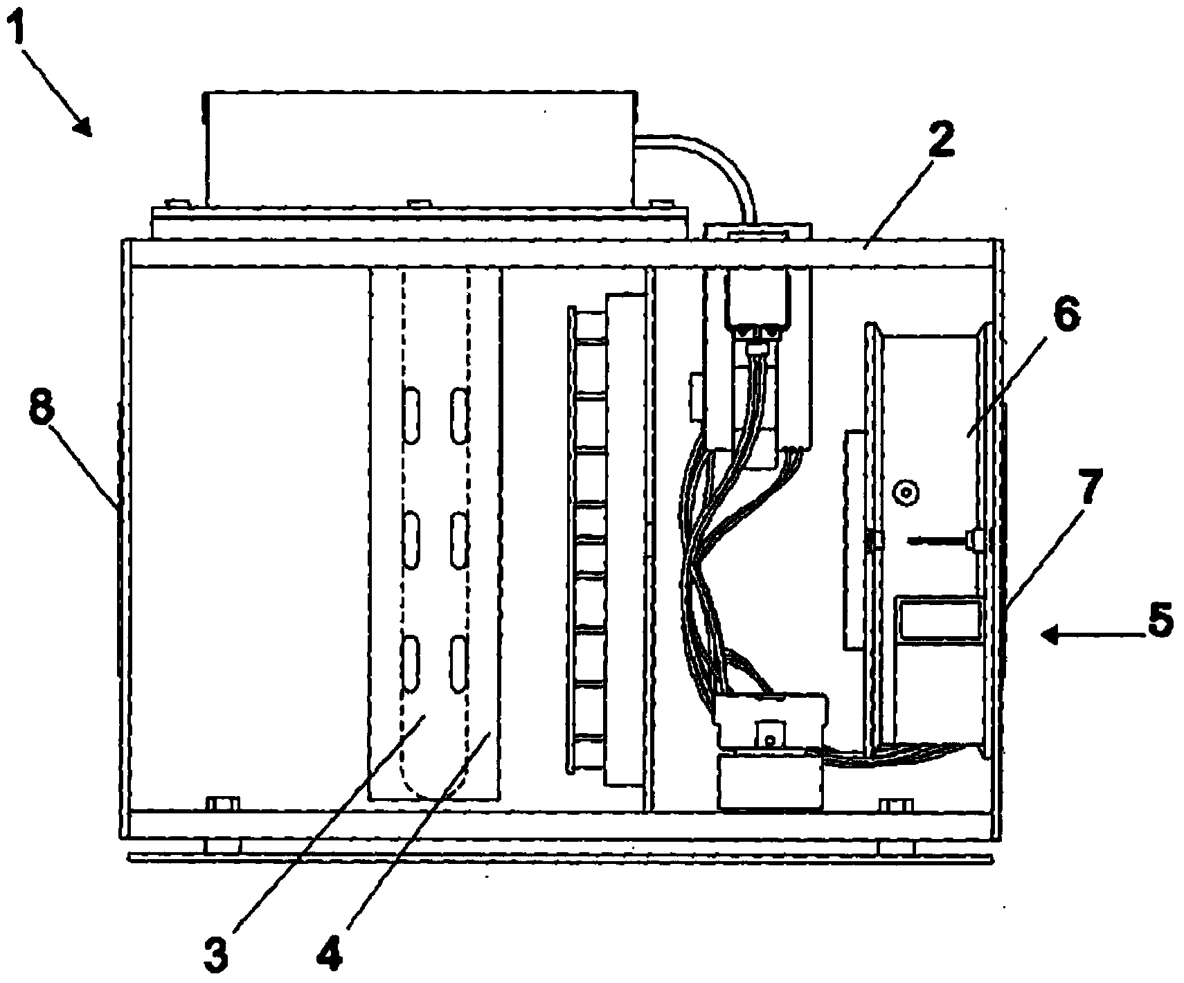 Device for sanitizing the air-conditioning system of vehicles using radiant catalytic ionization