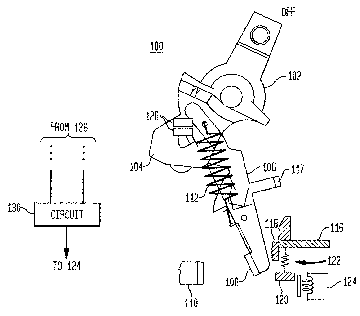 Circuit breaker locking and unlocking mechanism