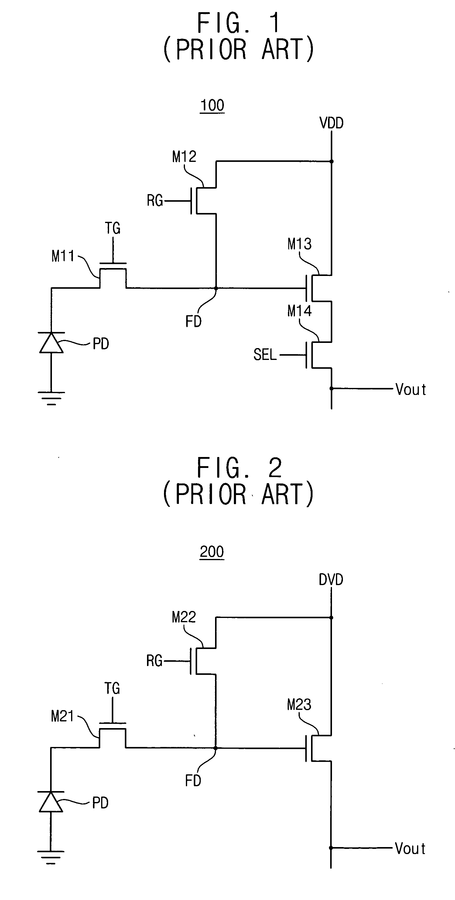 CMOS sensor array with a shared structure
