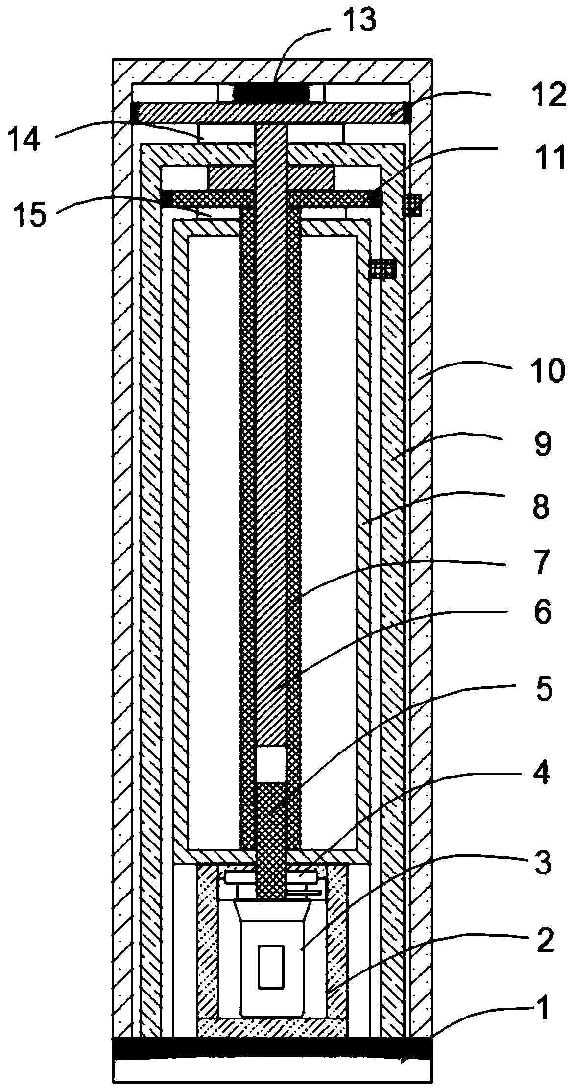 Large-bearing-capacity large-stroke towing-shell type push rod with built-in functional motor