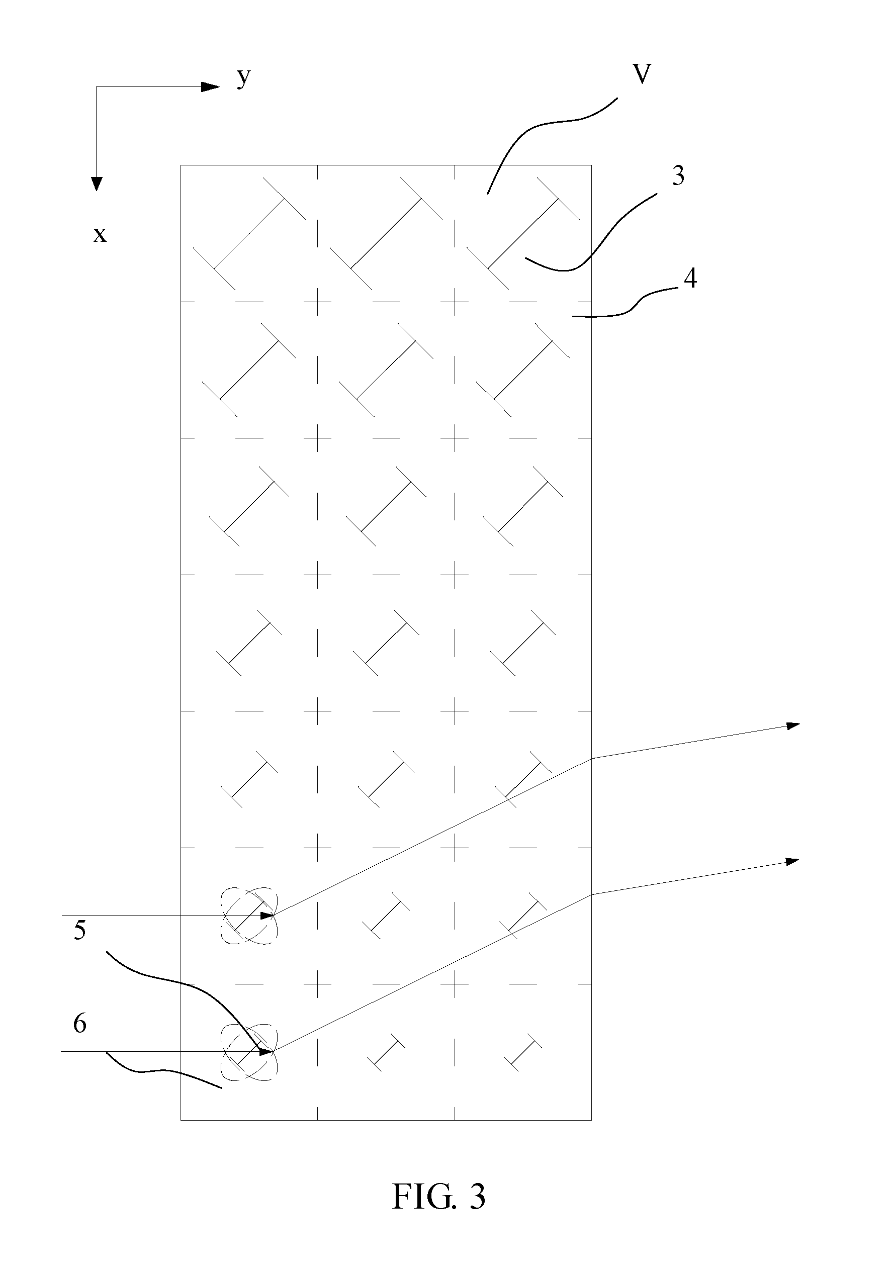 Metamaterial for deflecting an electromagnetic wave