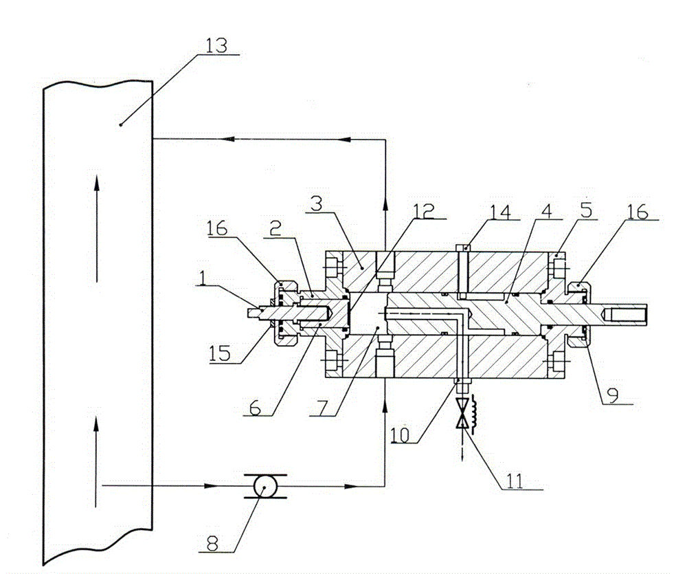 Crude oil pipeline sampling head