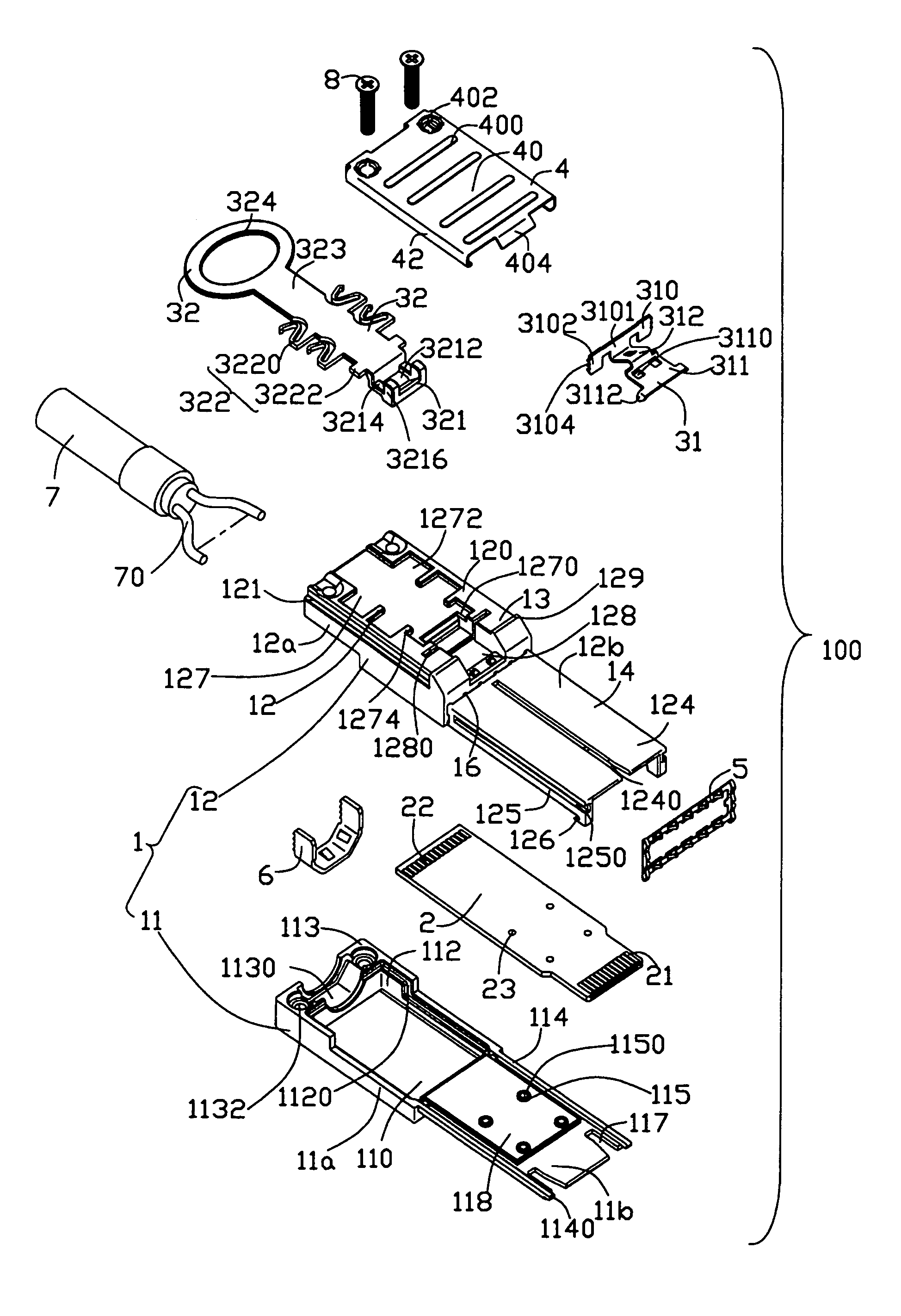 Cable connector assembly with latching mechanism