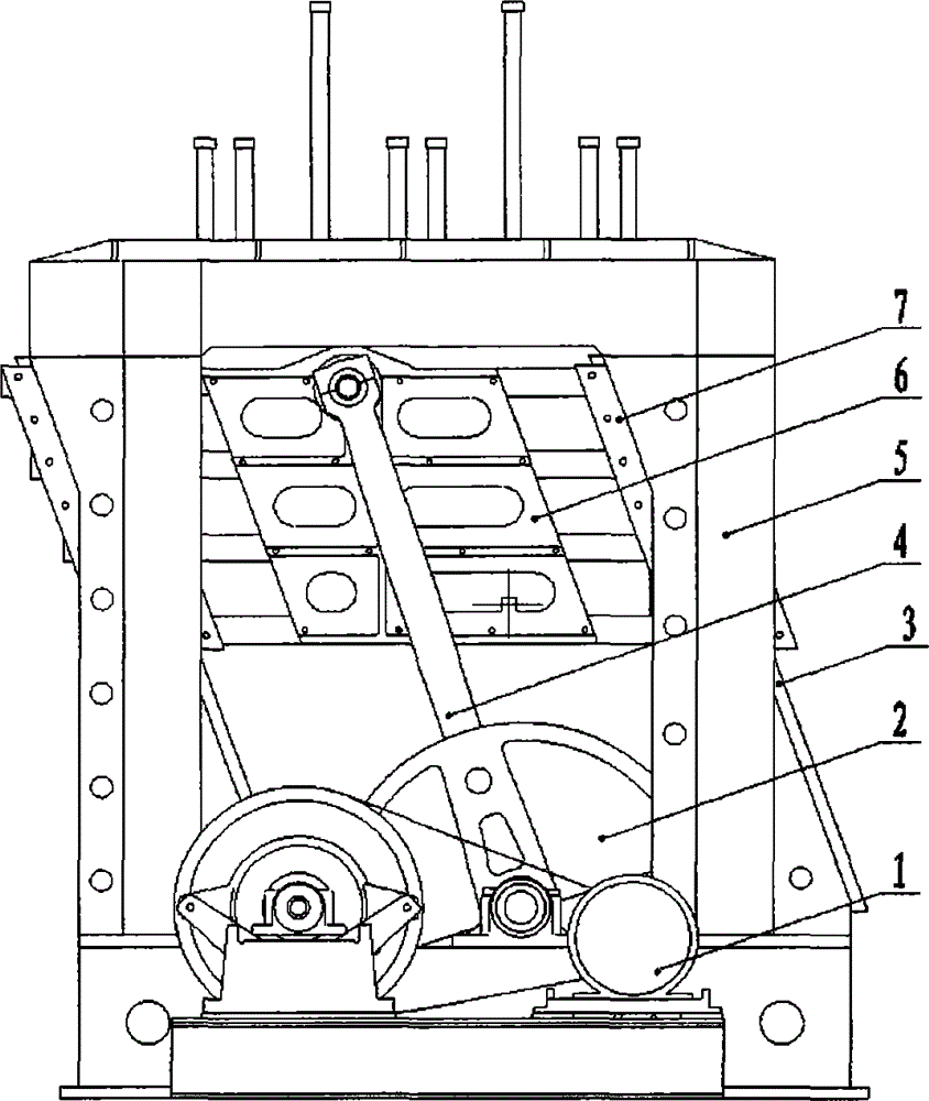 Single-crank vertical transverse planing cutting machine