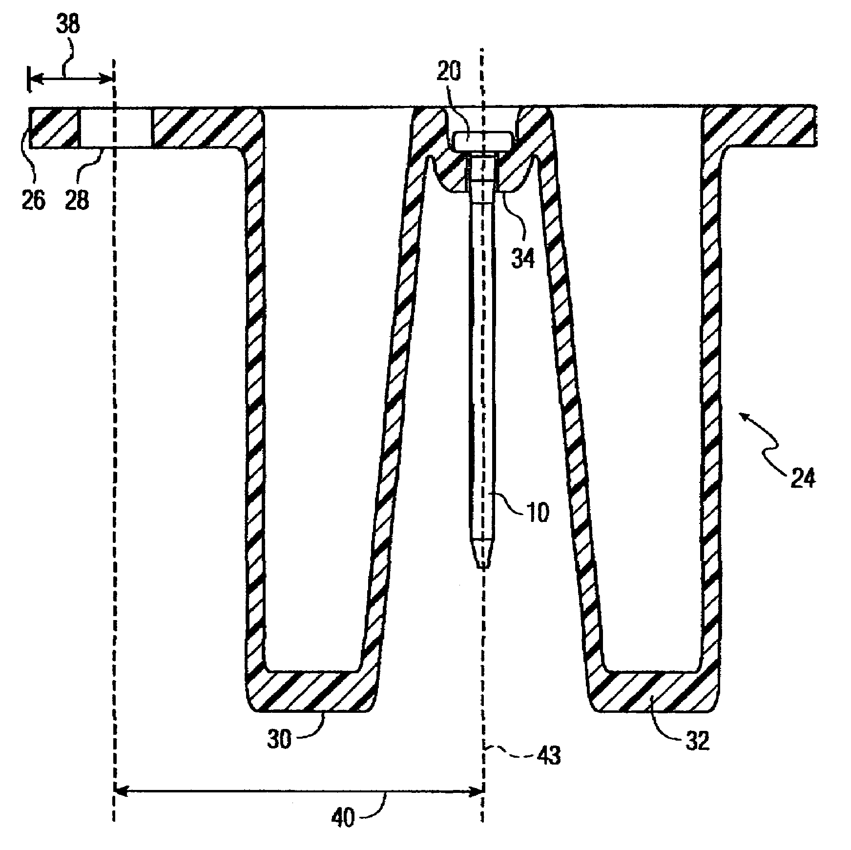Tape-packaged headed pin contact