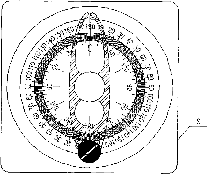Dial protractor and using method thereof
