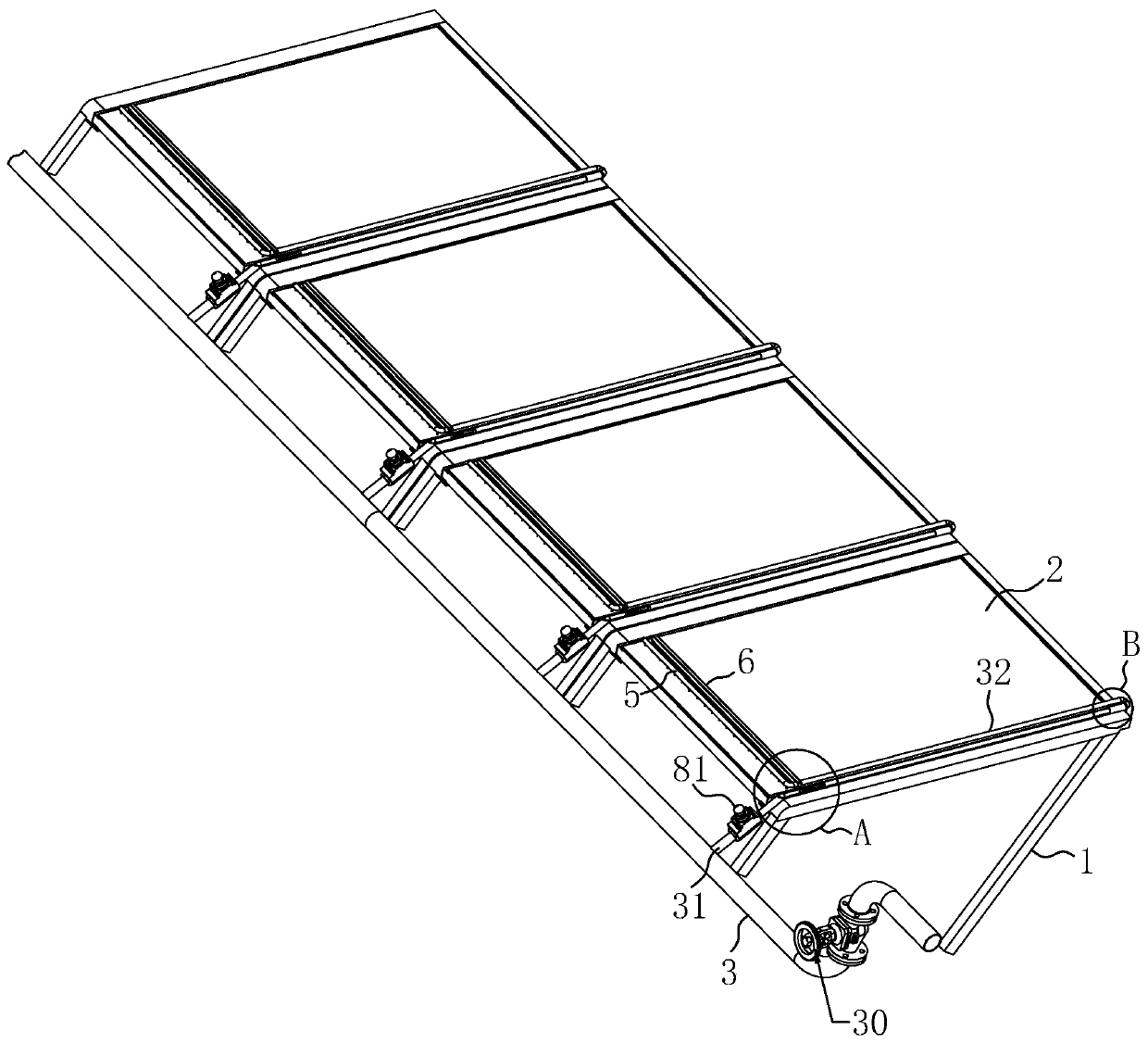 Cleaning device of passive photovoltaic module