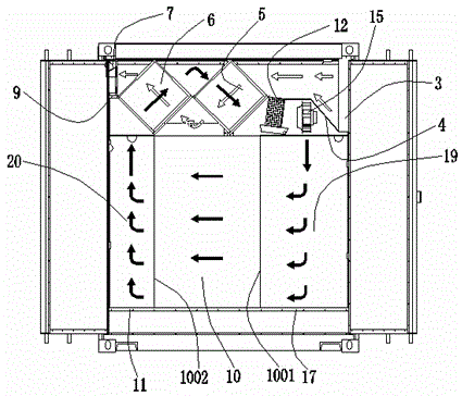 Container-type data center energy-saving and heat dissipation method