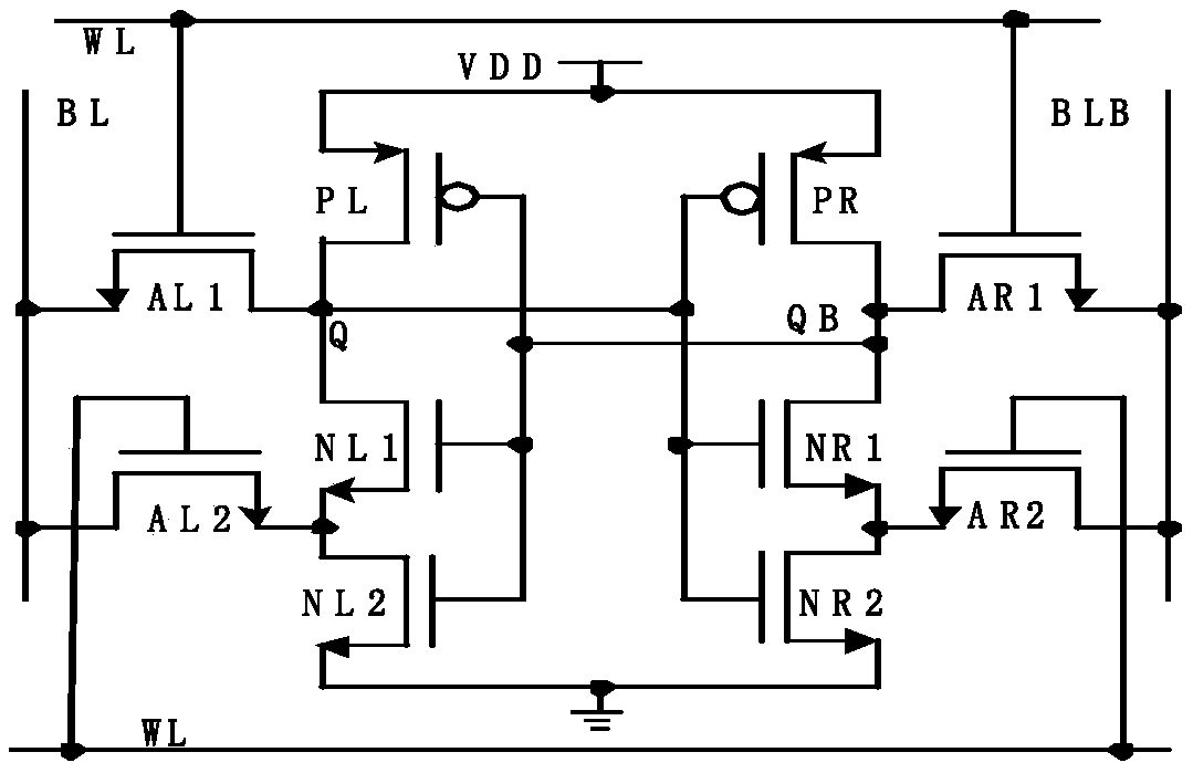 A 12T TFET SRAM cell circuit having ultra-low power consumption and high write margin