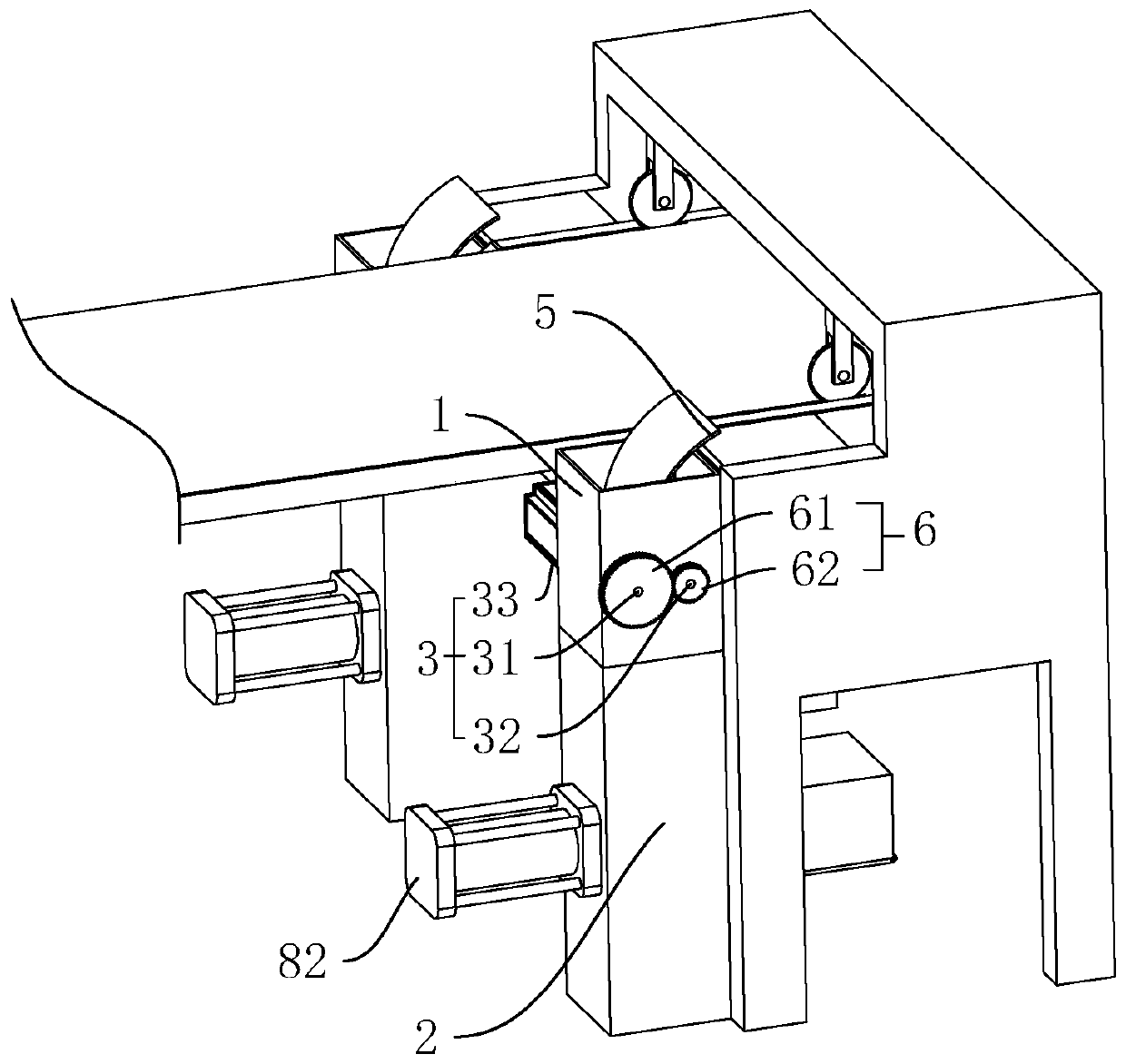 Corrugated board scrap edge collecting device