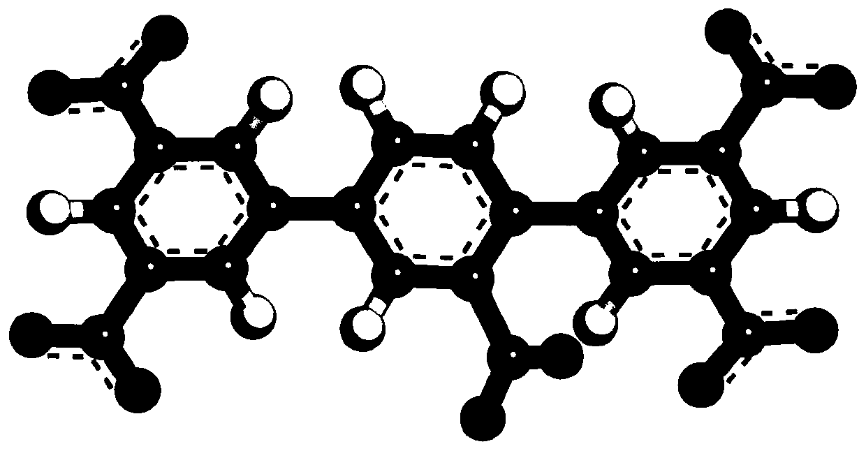 Cadmium metal organic framework material as well as preparation method and application thereof