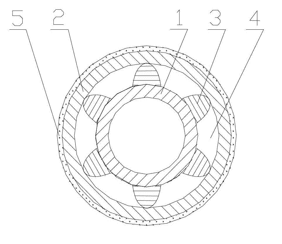 Dual-layer pipe wall composite-type gas pipeline and leakage monitoring method