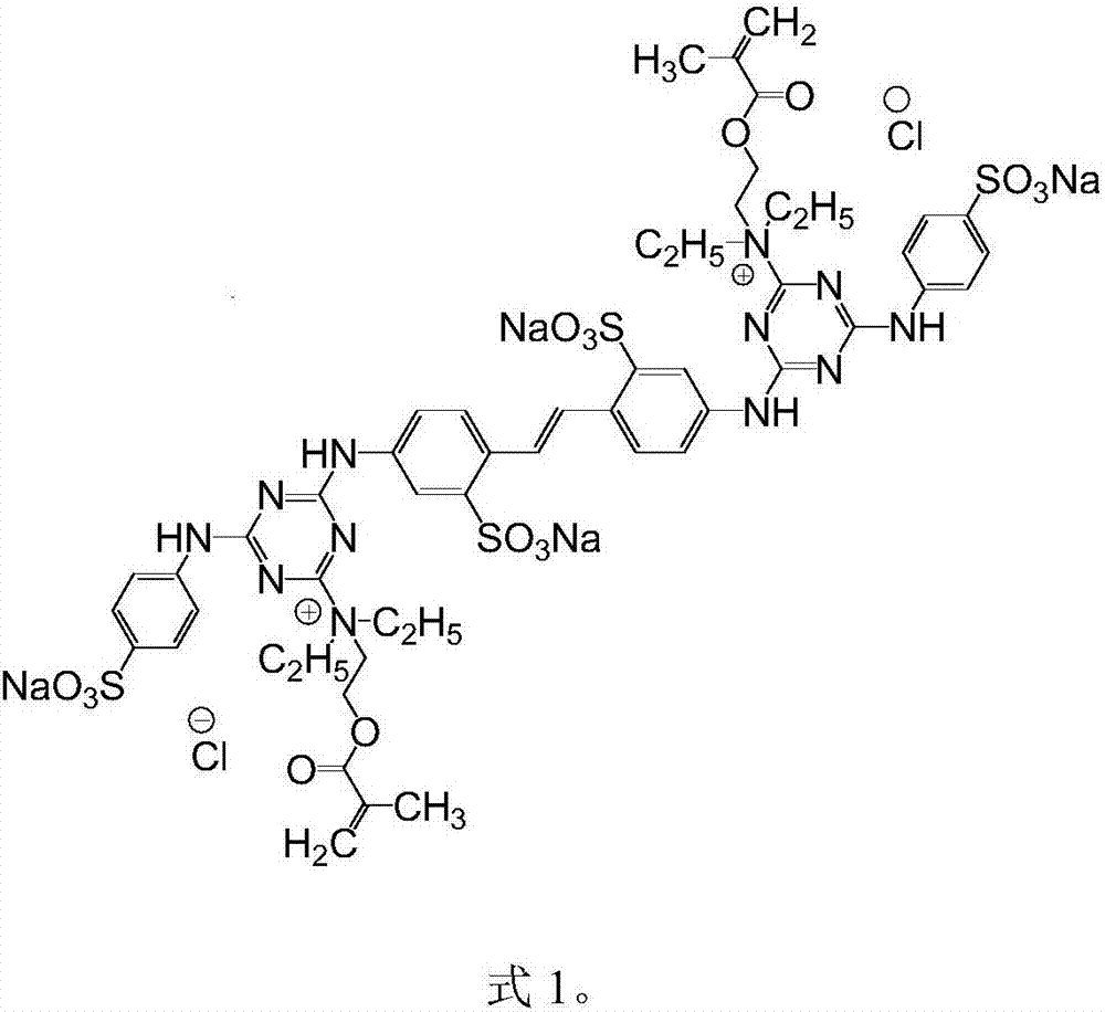 Synthesis and application of tetrasuphonic sodium ethyl methacrylate hyamine fluorescent whitening agent