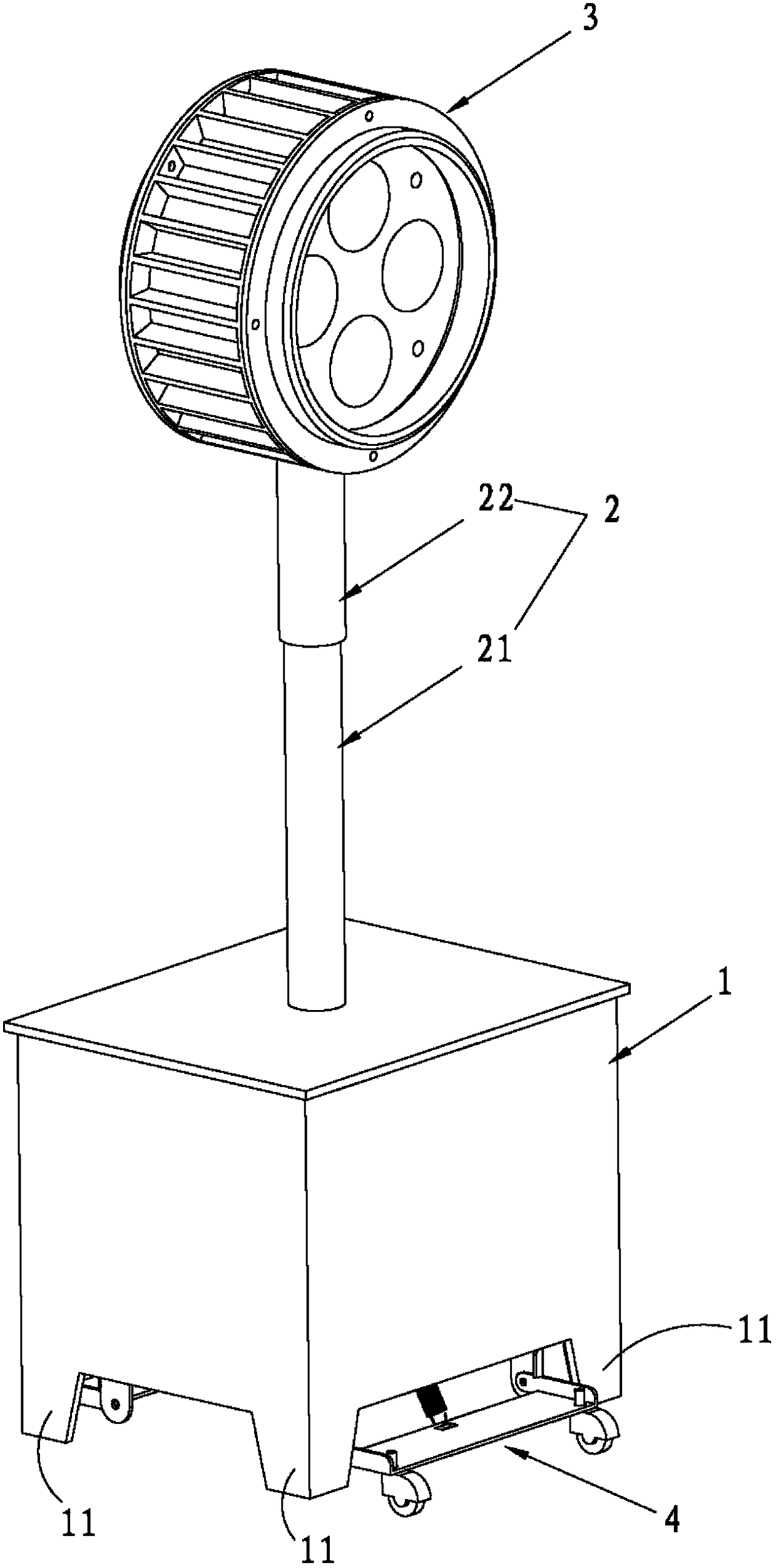 Mobile double-sided luminaire