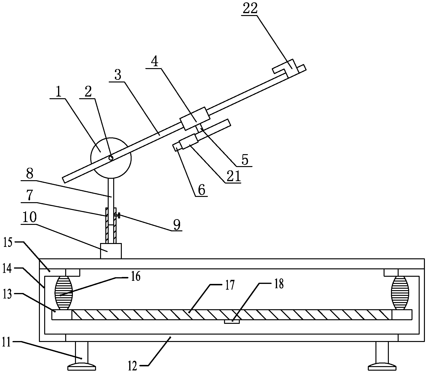 Laser type javelin core stability and strength training and information feedback monitoring device