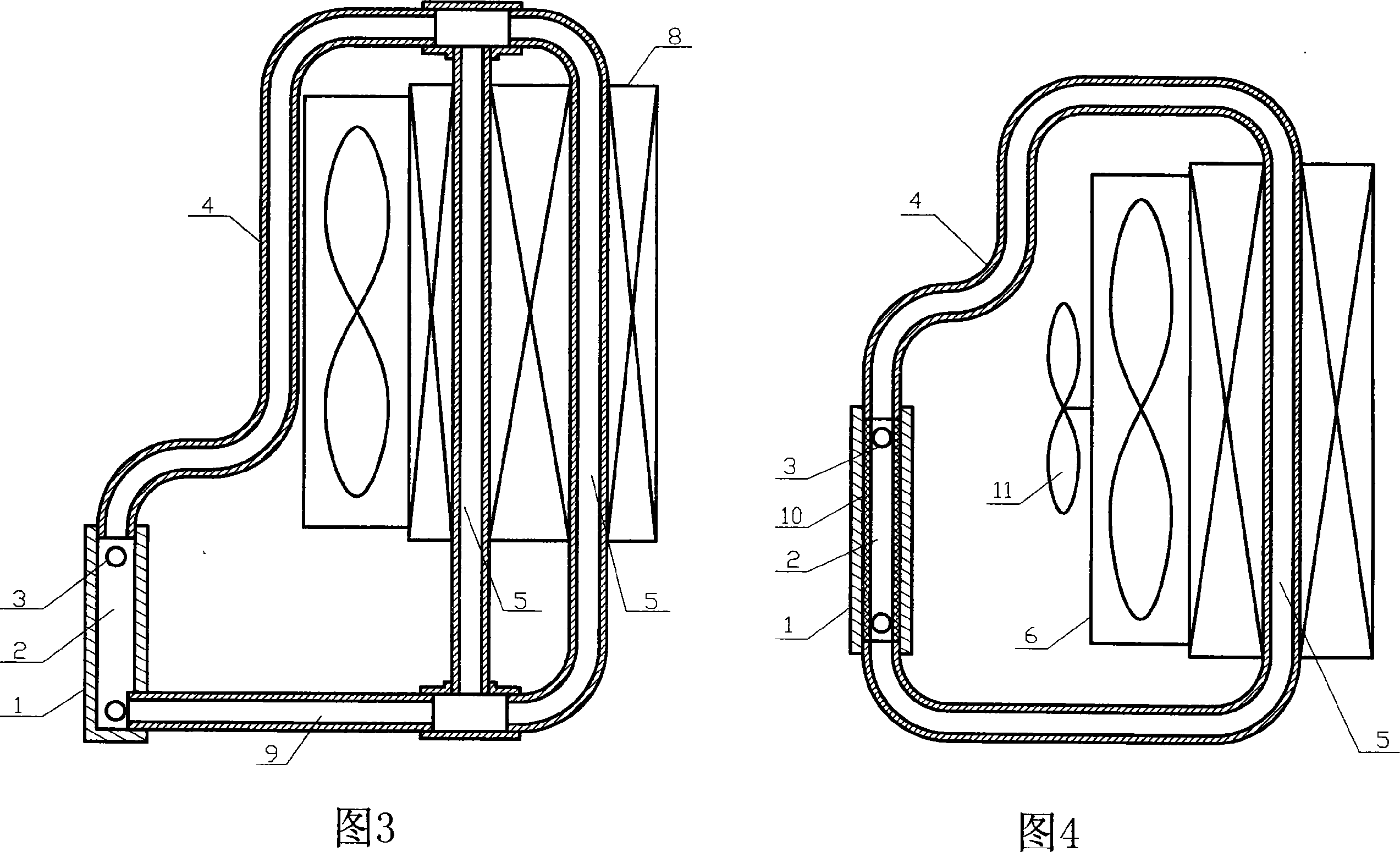 Circulating hot tube type radiator