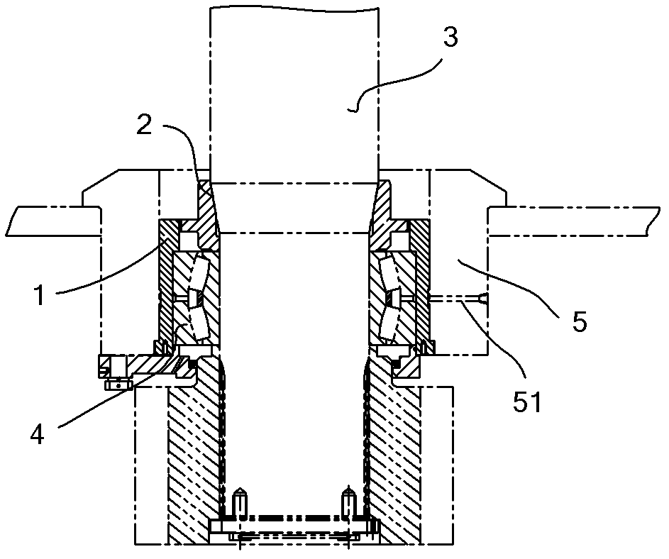 Rotary vertical shaft sealing device of forward excavator