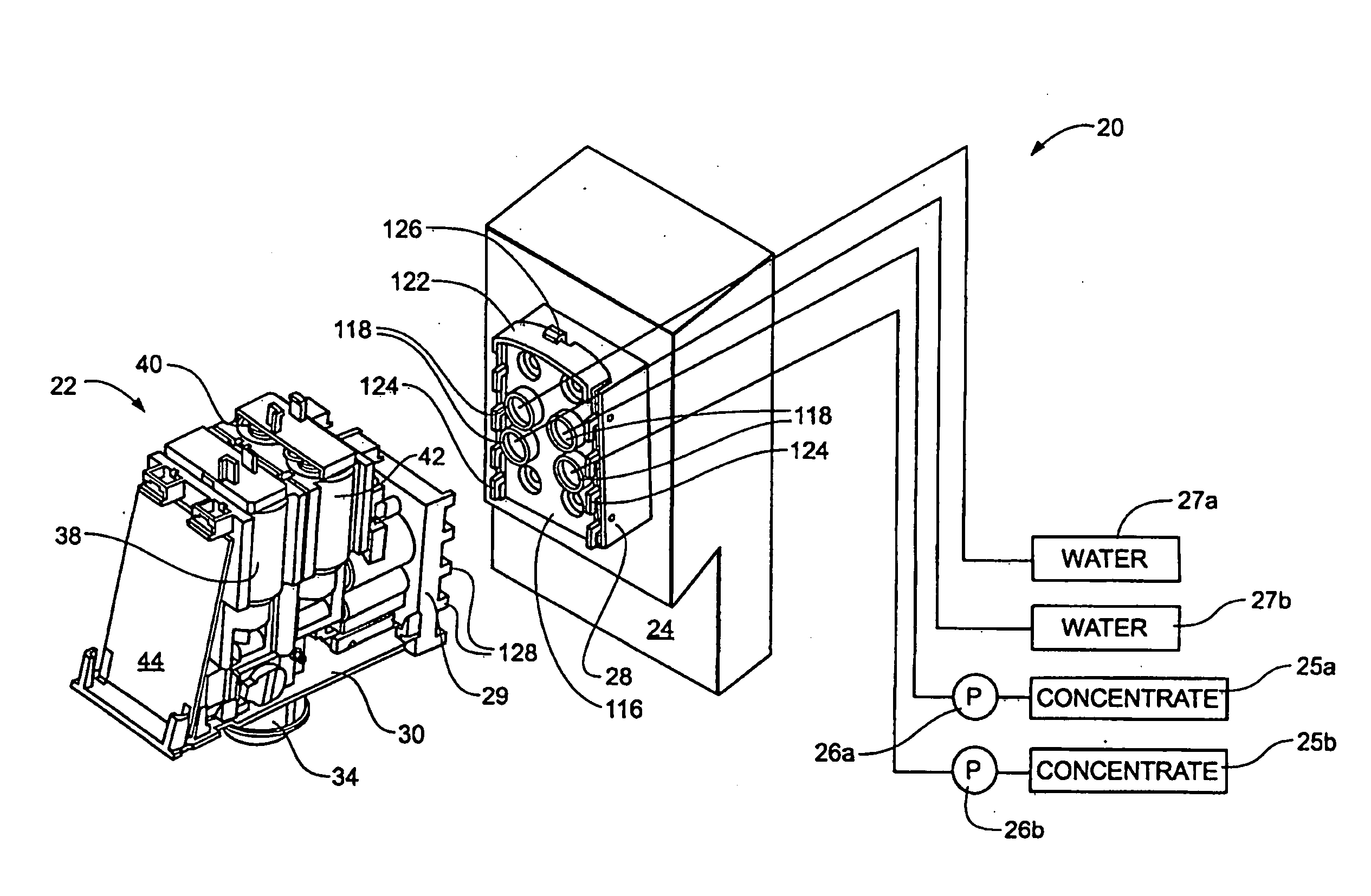 Beverage dispensing system with a head capable of dispensing plural different beverages