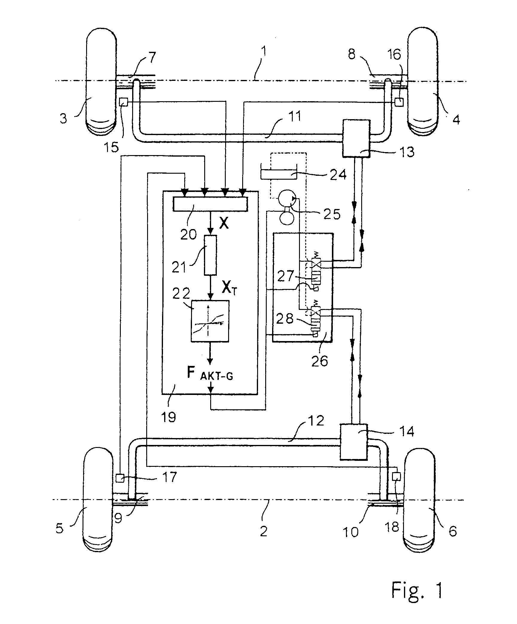 Method of controlling a vehicle wheel suspension
