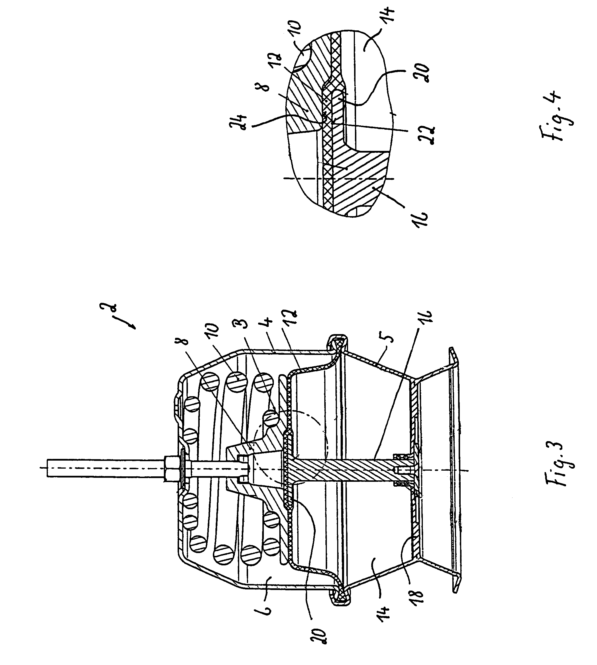 Spring-actuated air-brake cylinder for vehicle brake systems