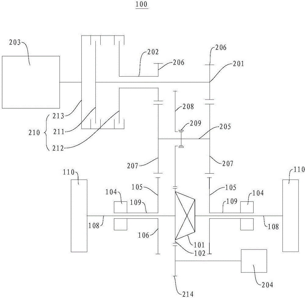 Vehicle power transmission system and vehicle having power transmission system