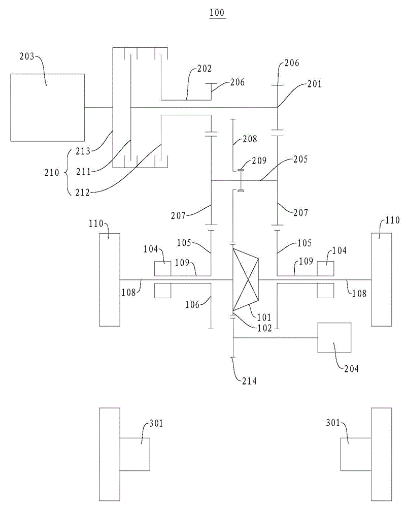 Vehicle power transmission system and vehicle having power transmission system