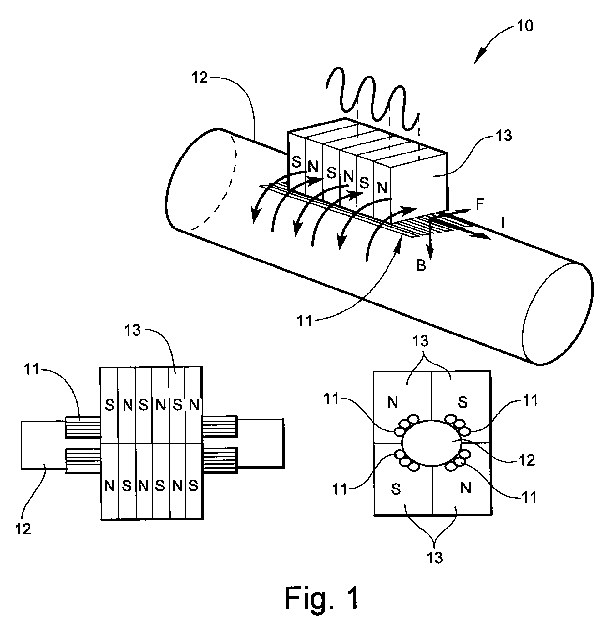 Self-contained apparatus for inspection of electric conductors