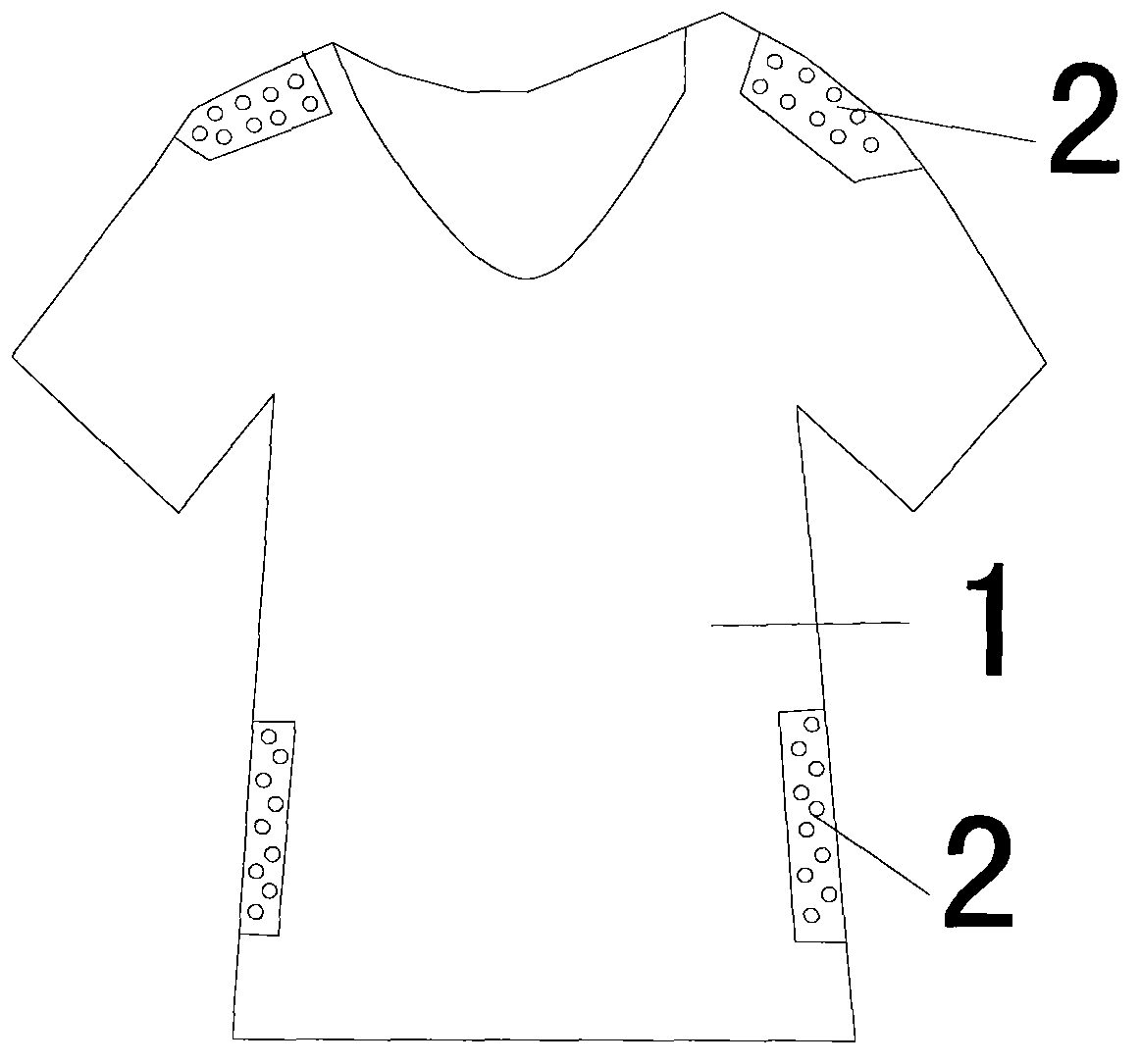 Wear-resisting and washable T-shirt with meshes