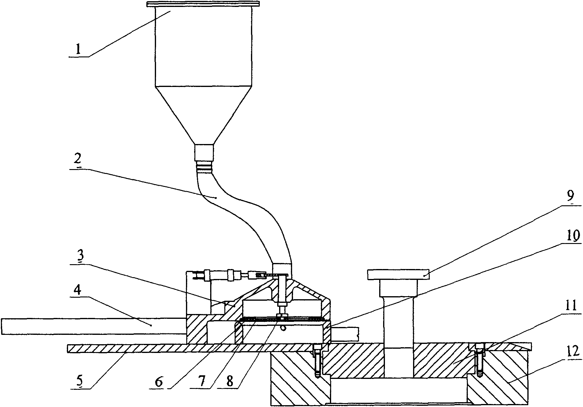 Controllable powder-feeding mechanism of power forming machine