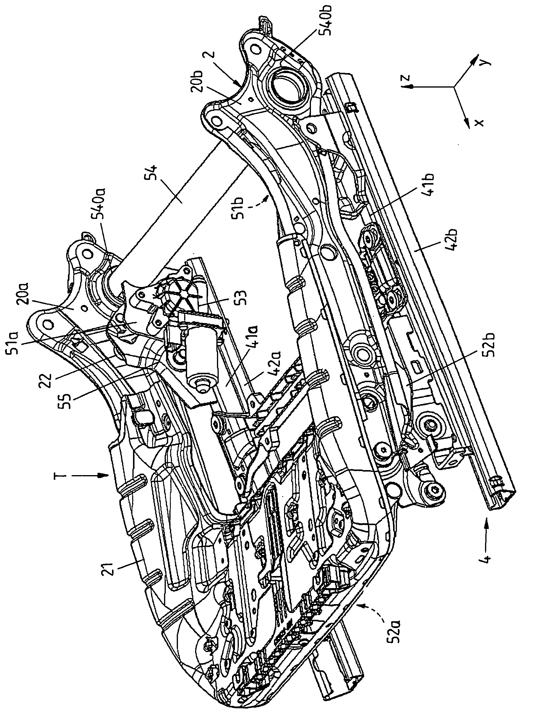 Vehicle seat having a height adjustment device