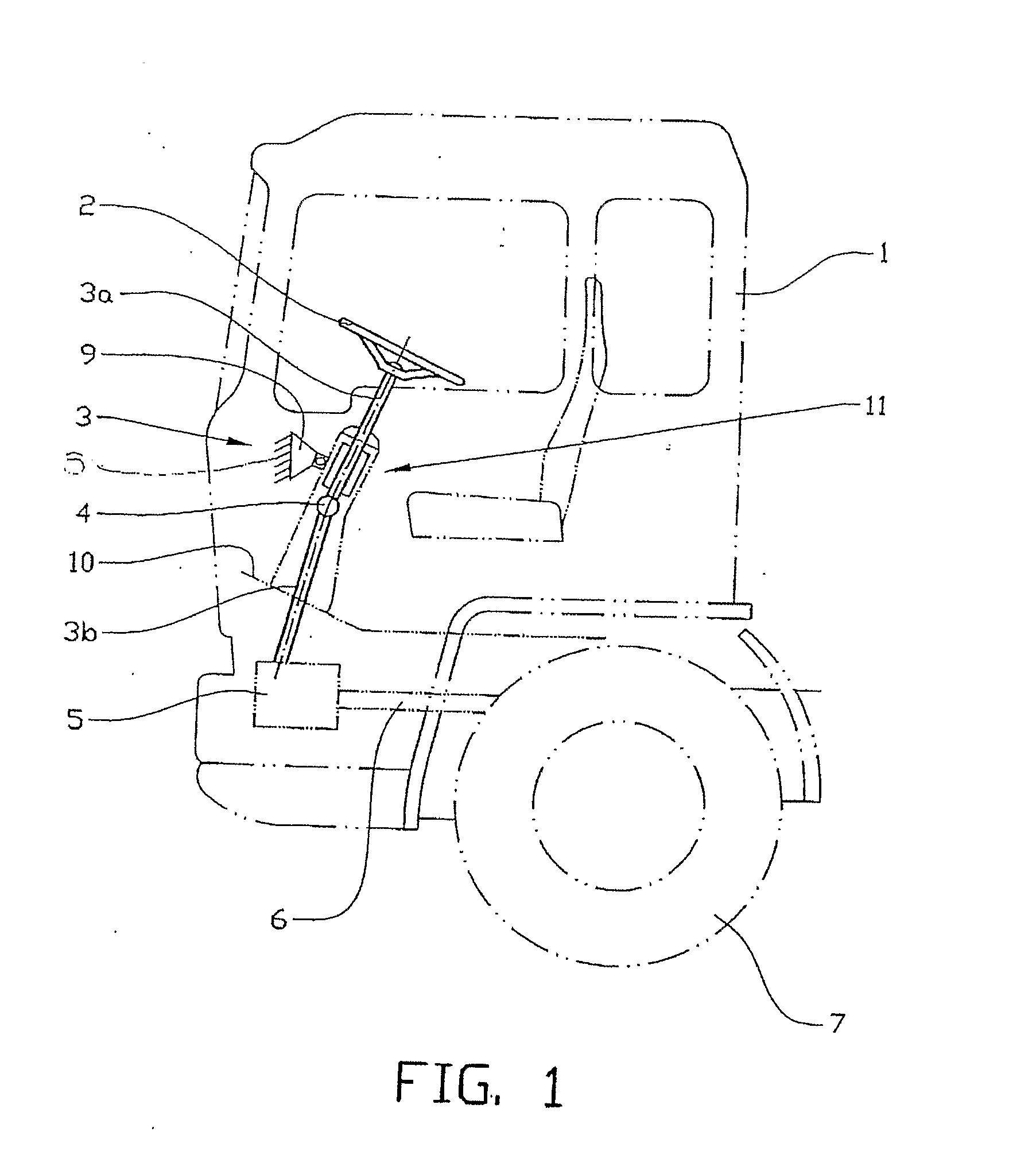 Arrangement for vibration damping in a steering column