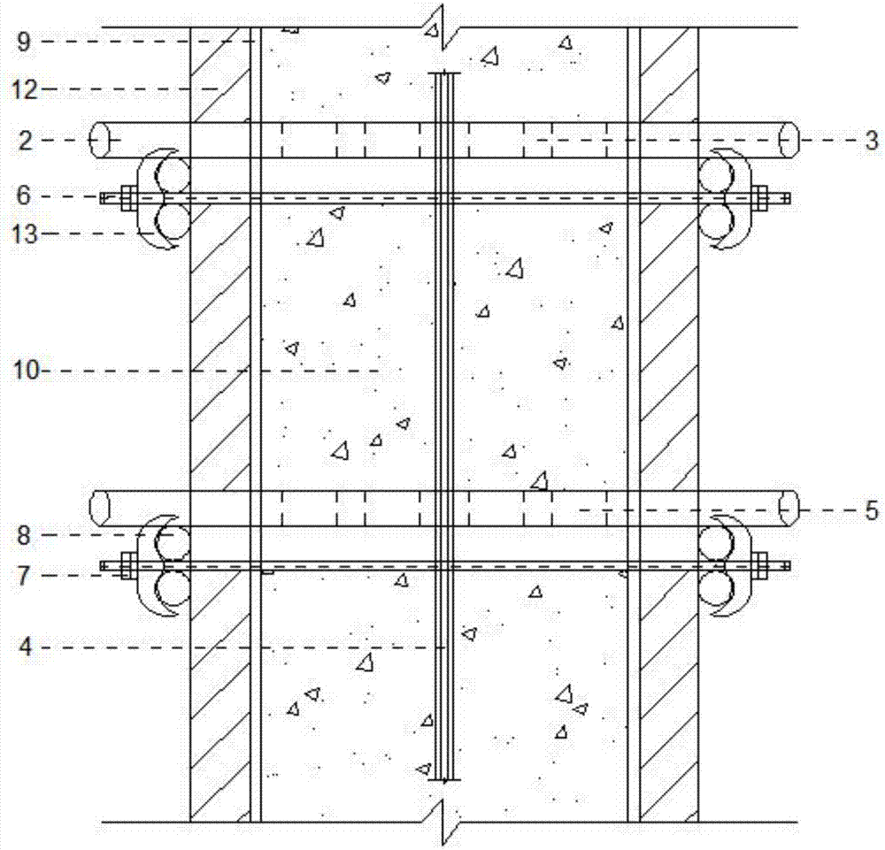 Method for reinforcing and constructing template of deformation joint of comprehensive pipe gallery structure