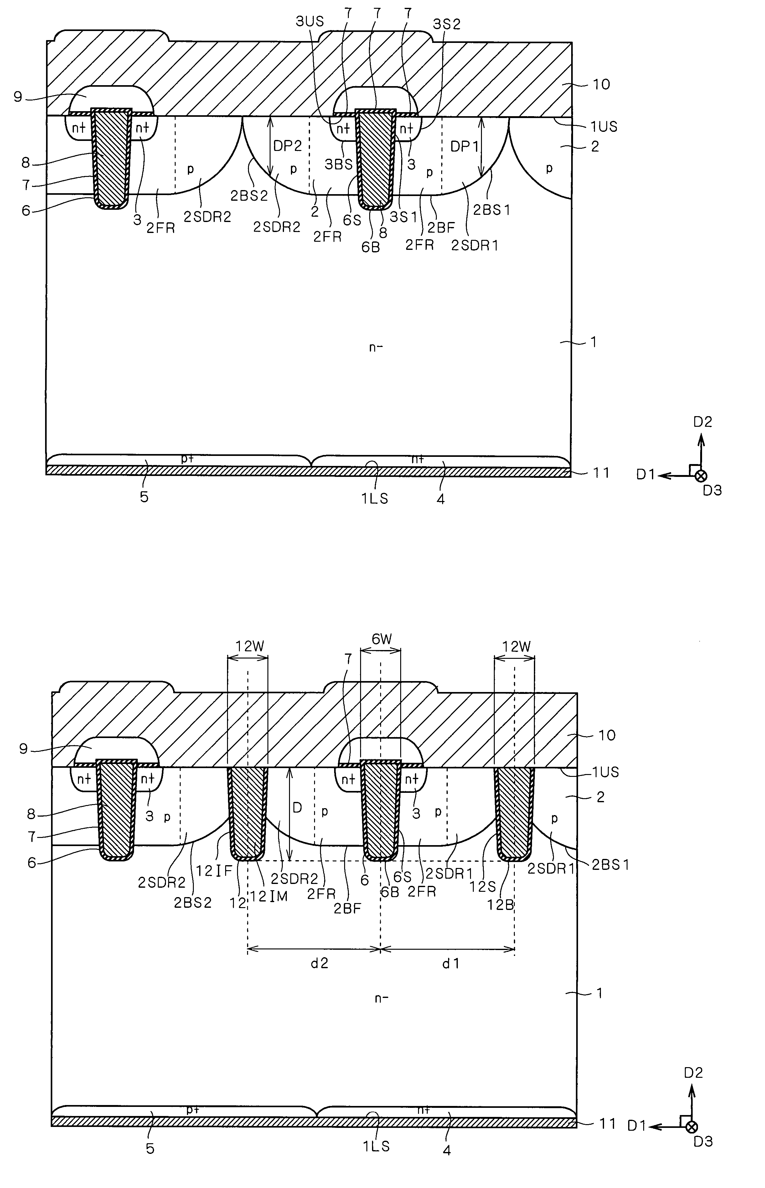 Insulated gate transistor incorporating diode