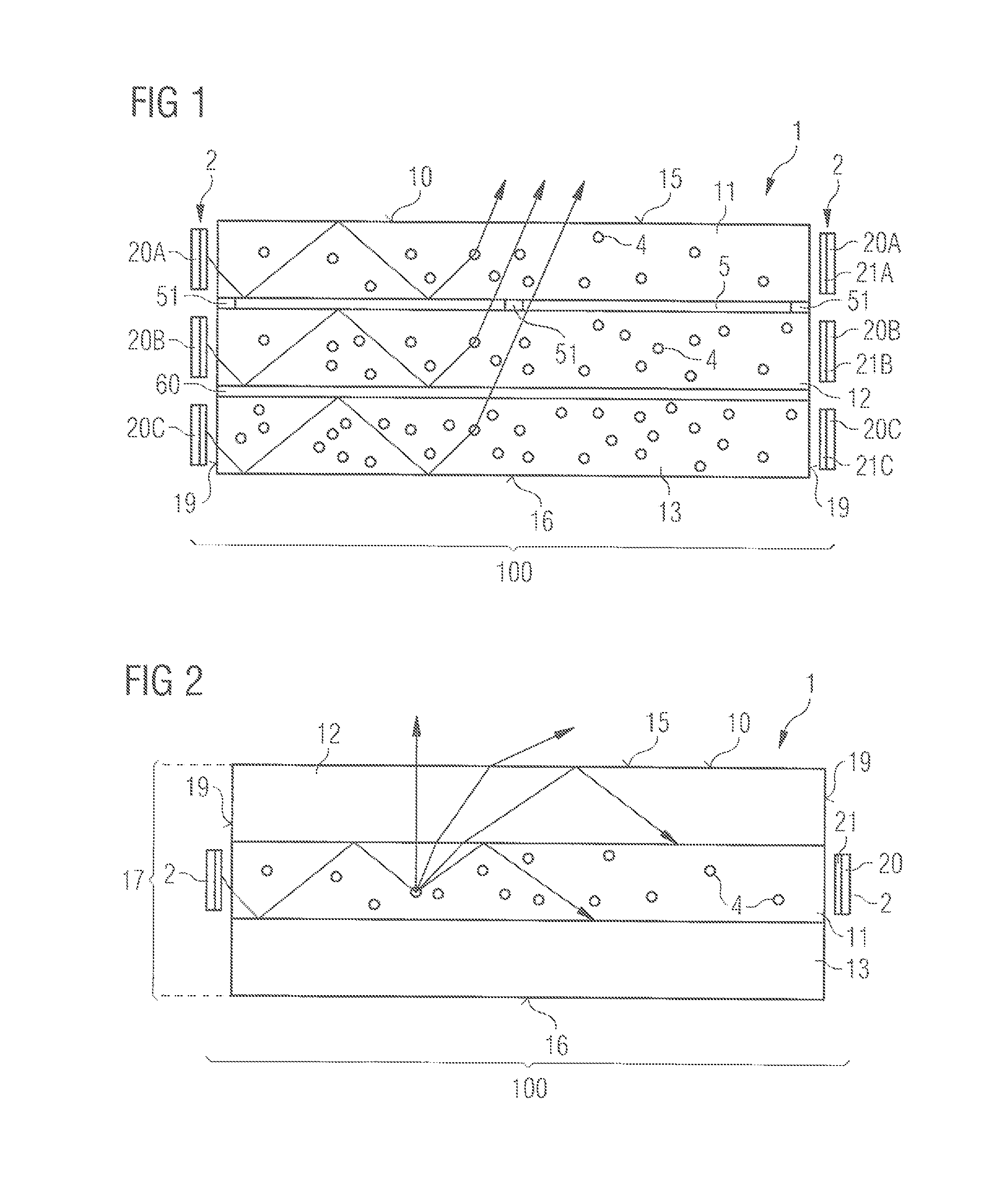 Surface light guide and planar emitter