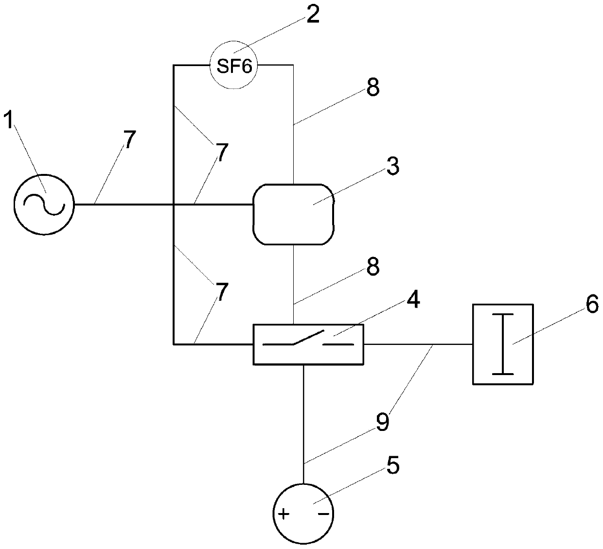 SF6 circuit breaker low-pressure automatic disconnecting operating power supply device