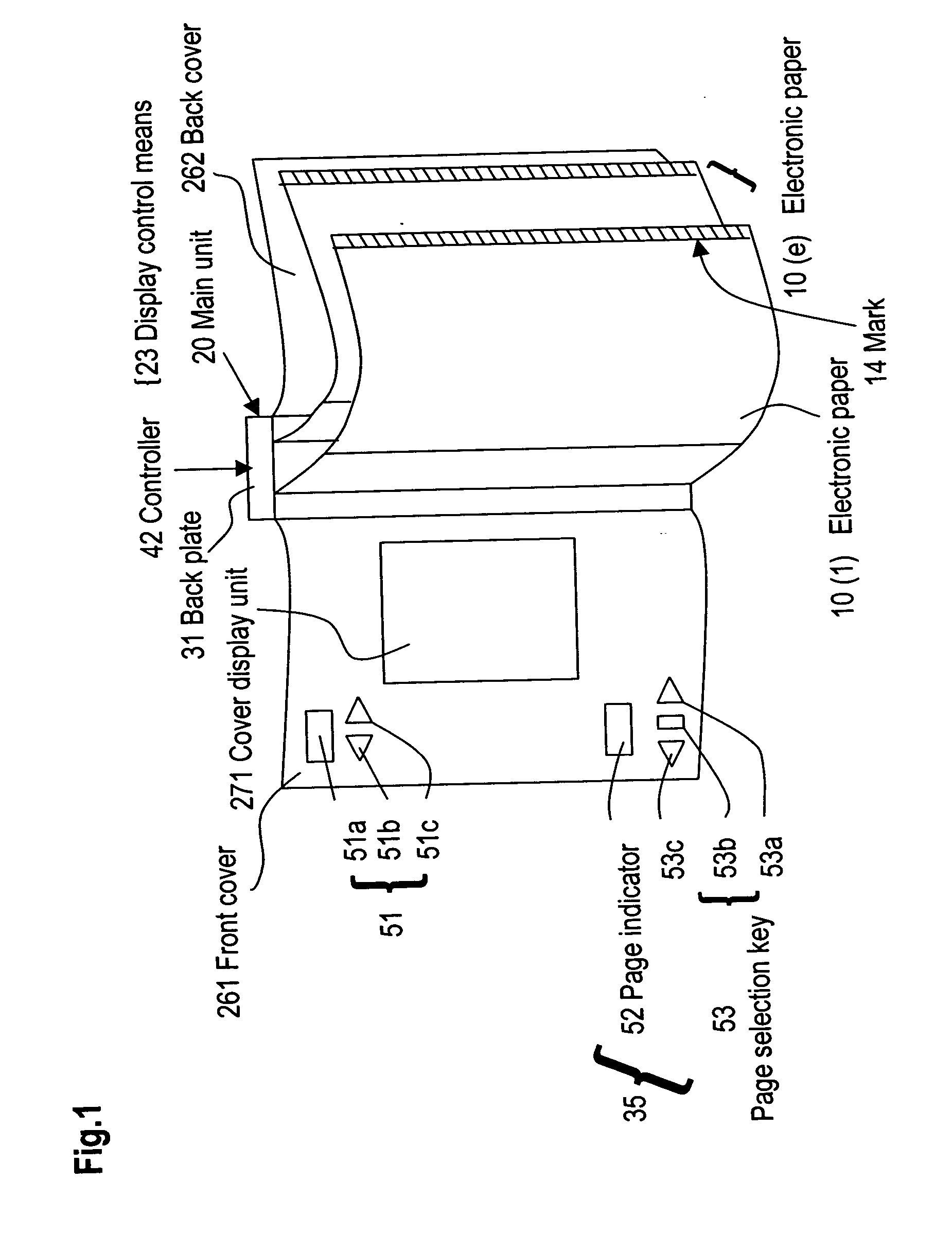 Electronic paper file and mark setting system