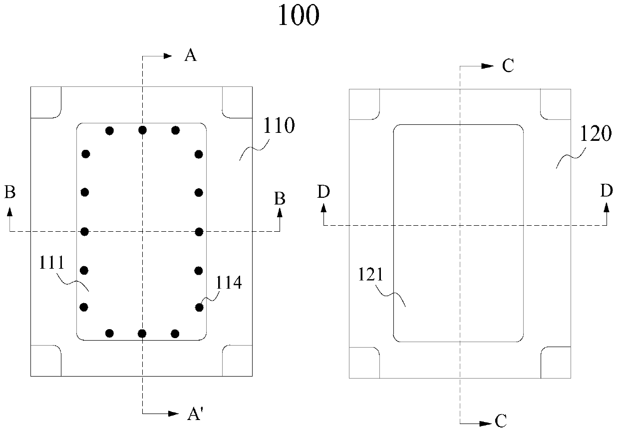 Hot-pressing die, curved glass hot-press molding method and application thereof