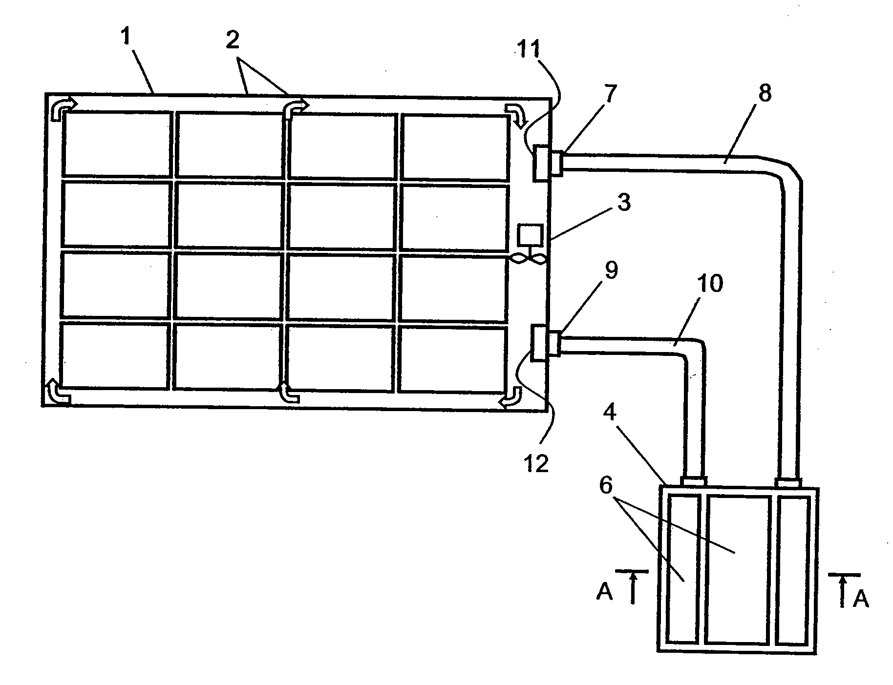 Device for controlling the gas medium inside a container