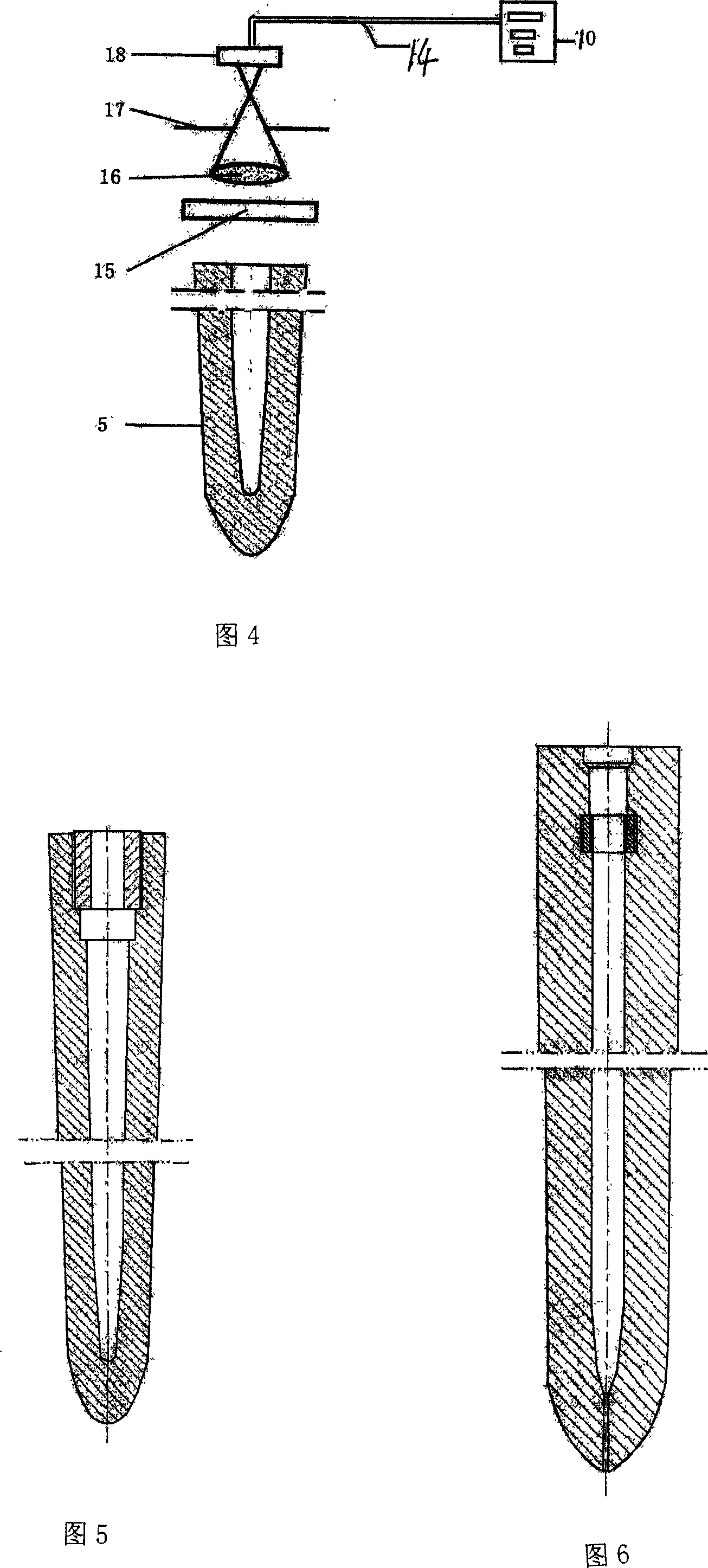 Pouring-basket plug-rod with continuous temperature measuring function
