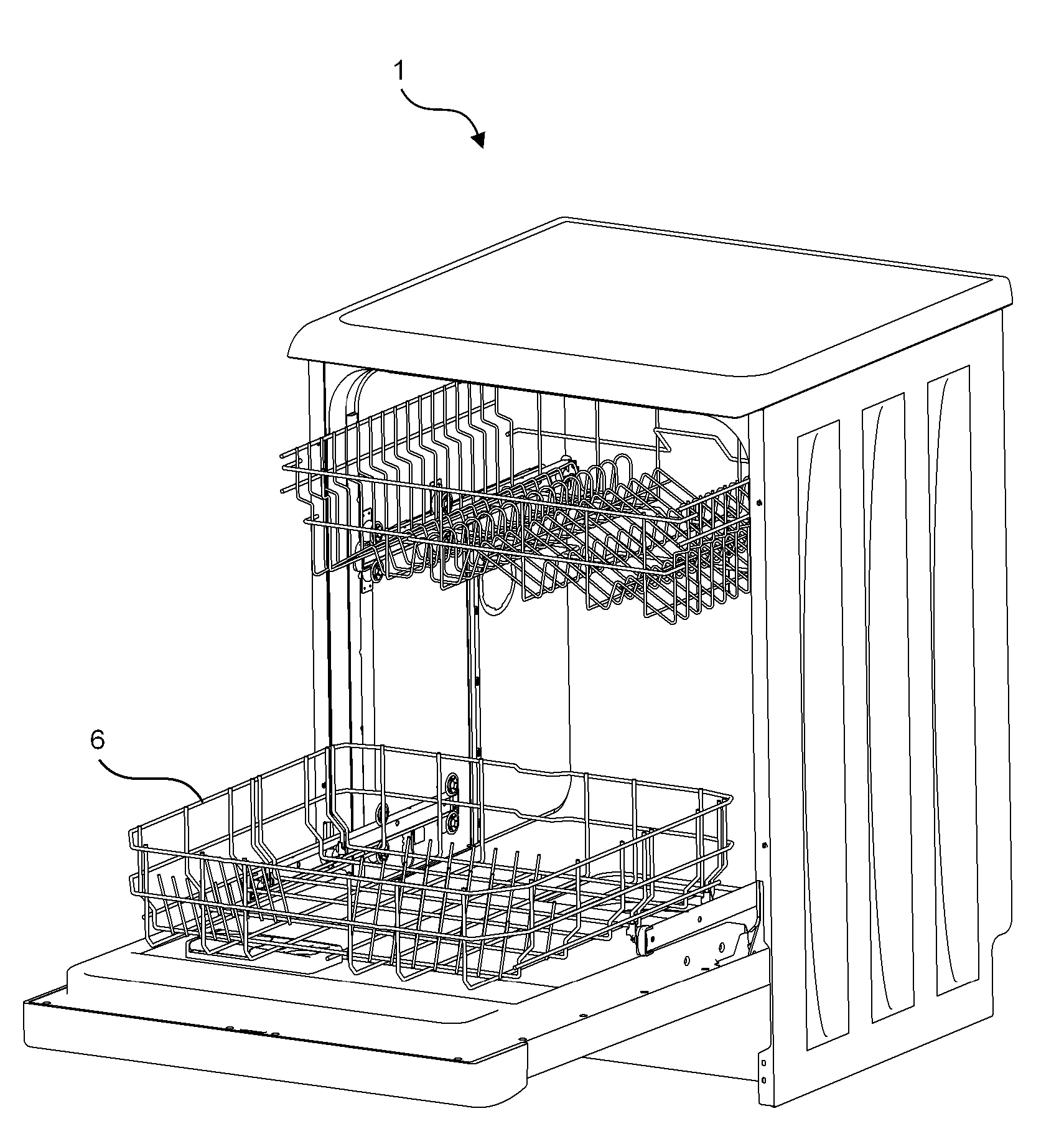 Dishwasher comprising a cutlery basket