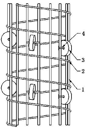 Positioning and rectification device for pile body reinforcing bar cage