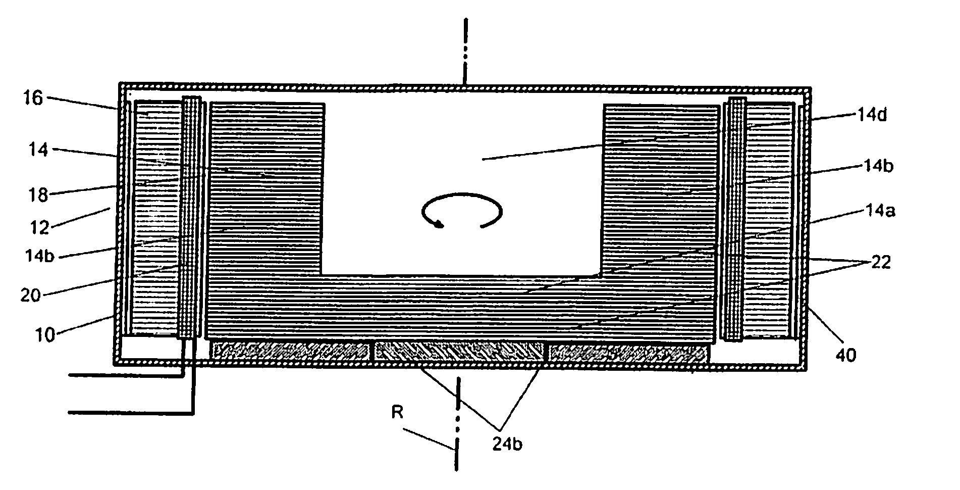 Energy accumulator comprising a switched reluctance machine