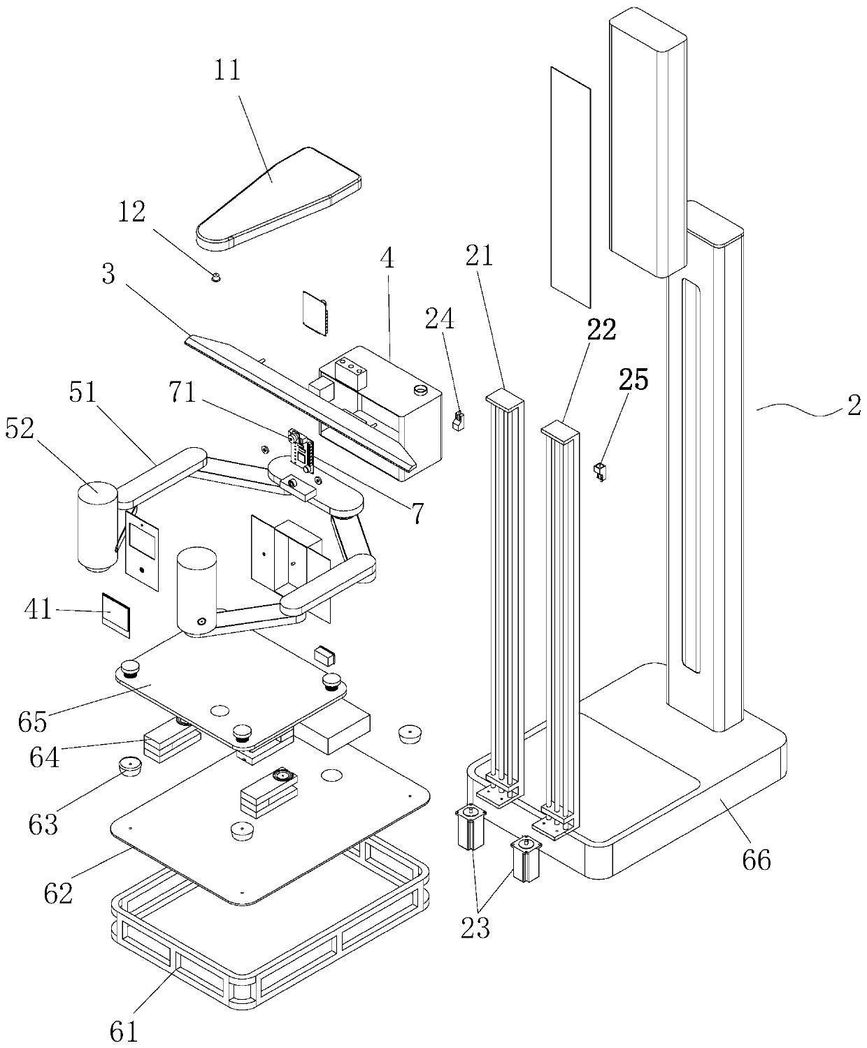 Intelligent protective temperature-measuring lifting sterilizer