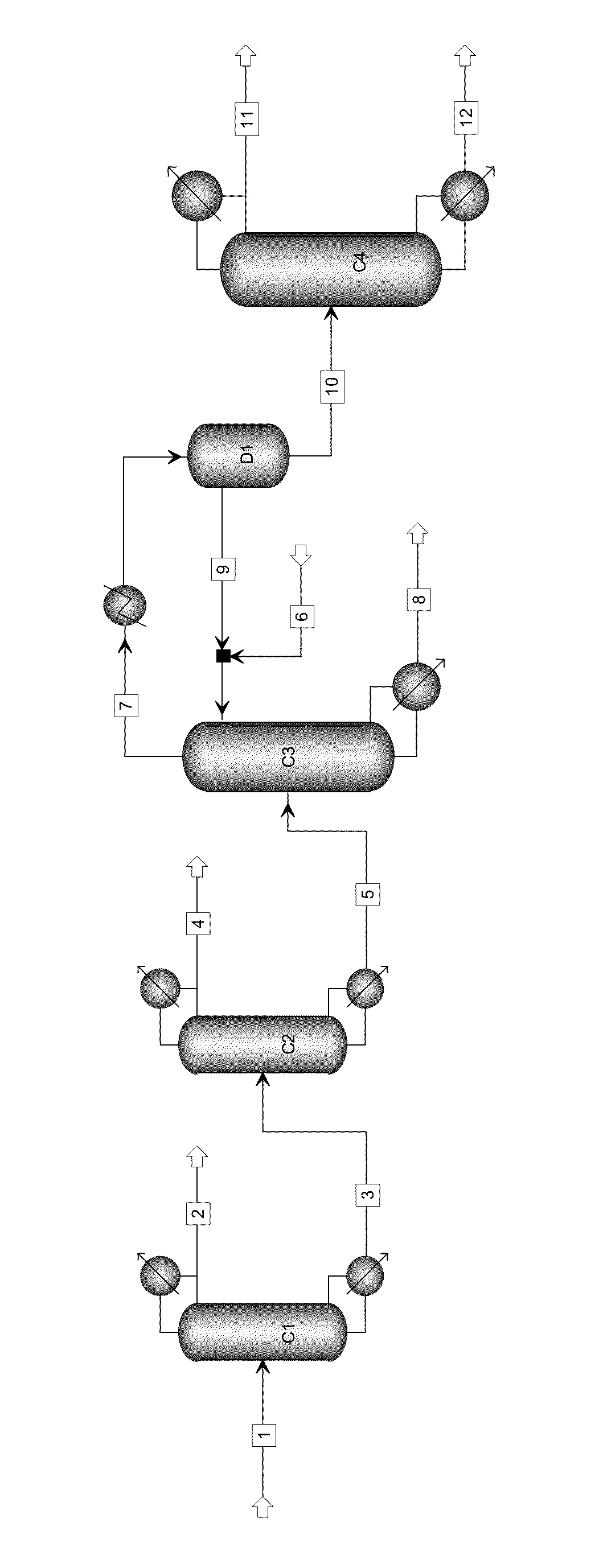 Process for separating ethylene glycol and 1,2-butanediol