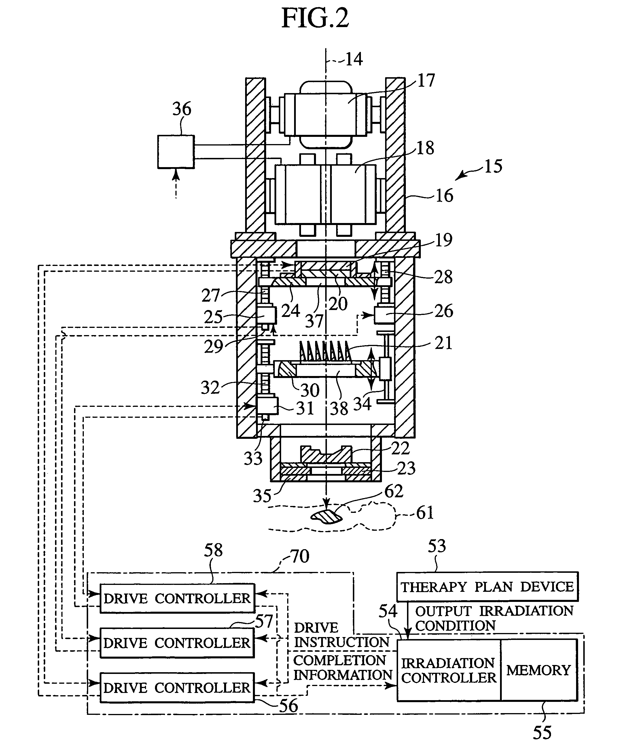 Particle beam irradiation system and method of adjusting irradiation apparatus