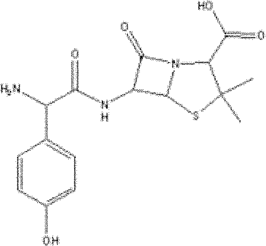 Amoxicillin particle and preparation process thereof