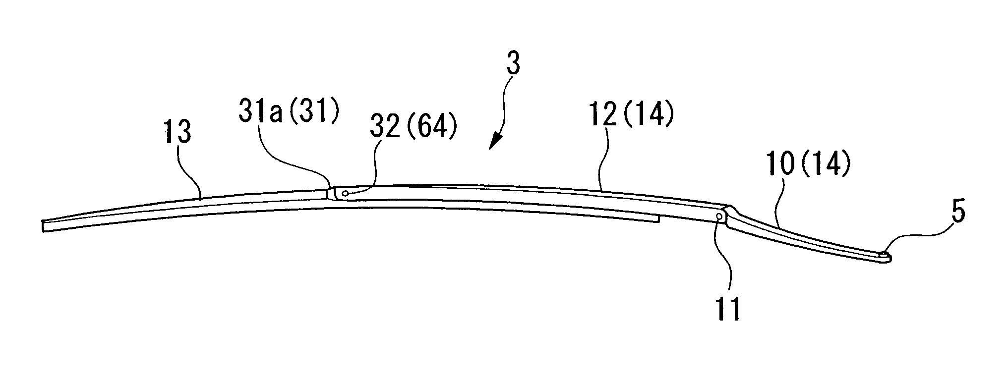 Wiper blade connecting structure