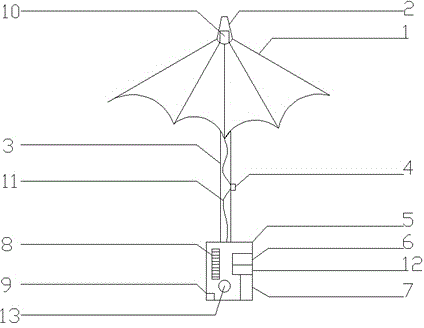 Multi-functional outdoor intelligent umbrella