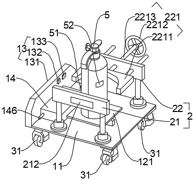 Fire extinguisher in-situ leakage real-time monitoring device and testing method