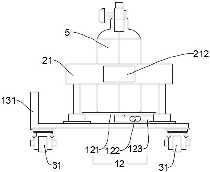 Fire extinguisher in-situ leakage real-time monitoring device and testing method